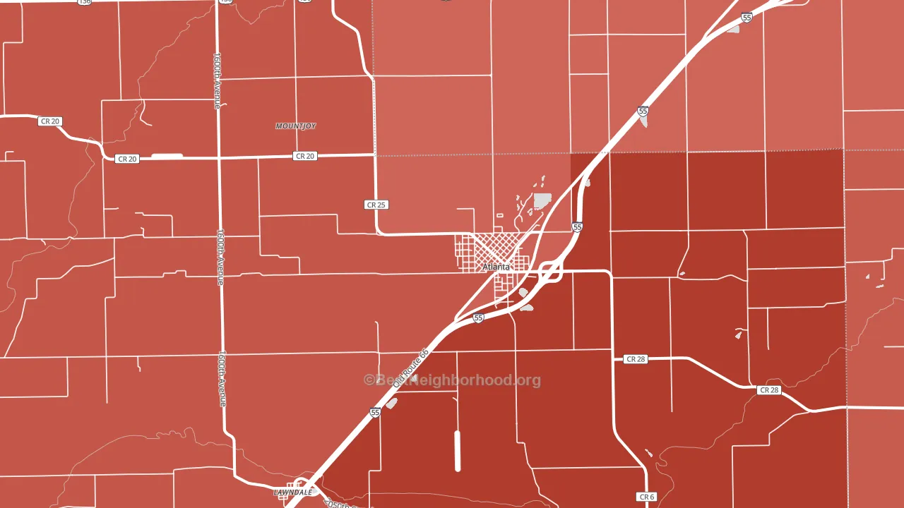 61723, IL block-group political-lean map