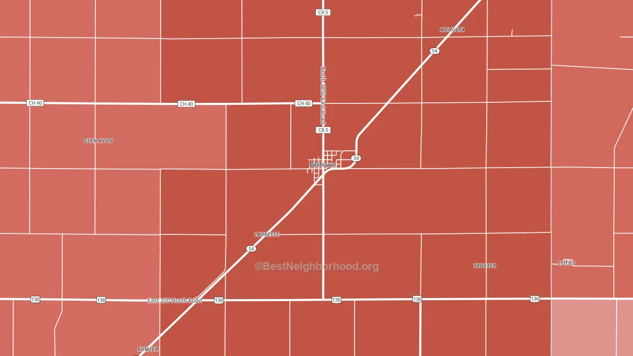 61724, IL block-group political-lean map
