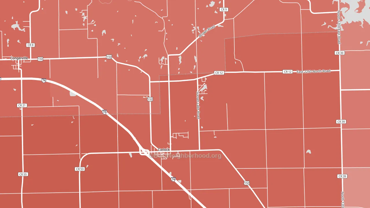 61725, IL block-group political-lean map