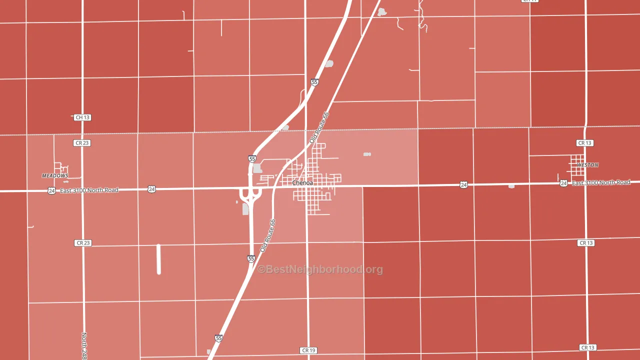 61726, IL block-group political-lean map
