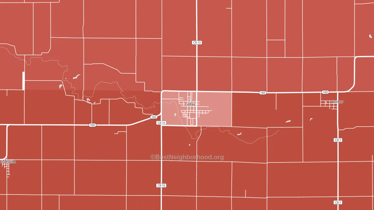 61728, IL block-group political-lean map