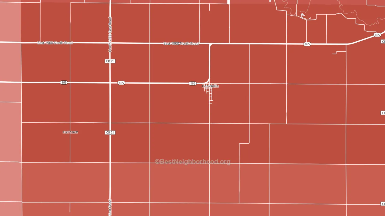 61730, IL block-group political-lean map