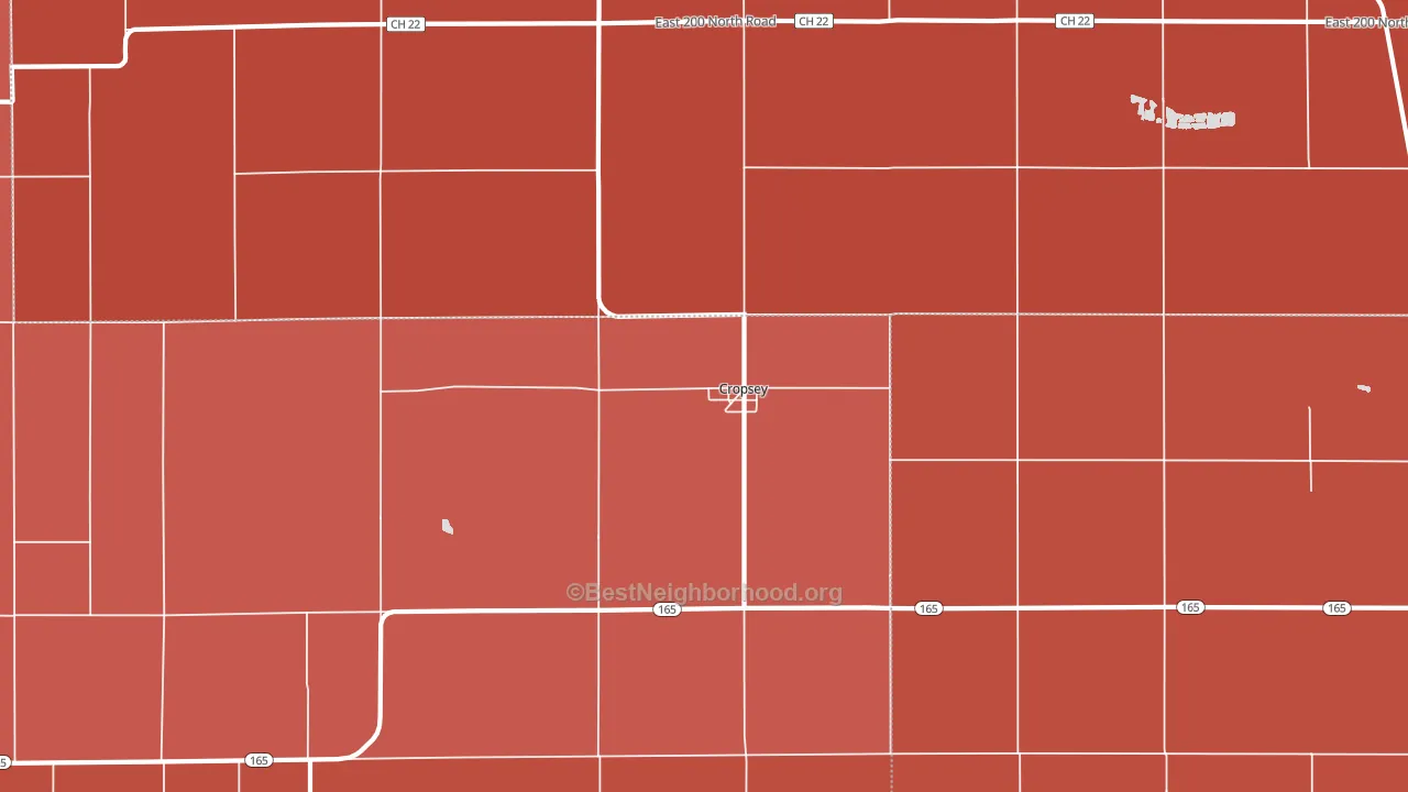 61731, IL block-group political-lean map