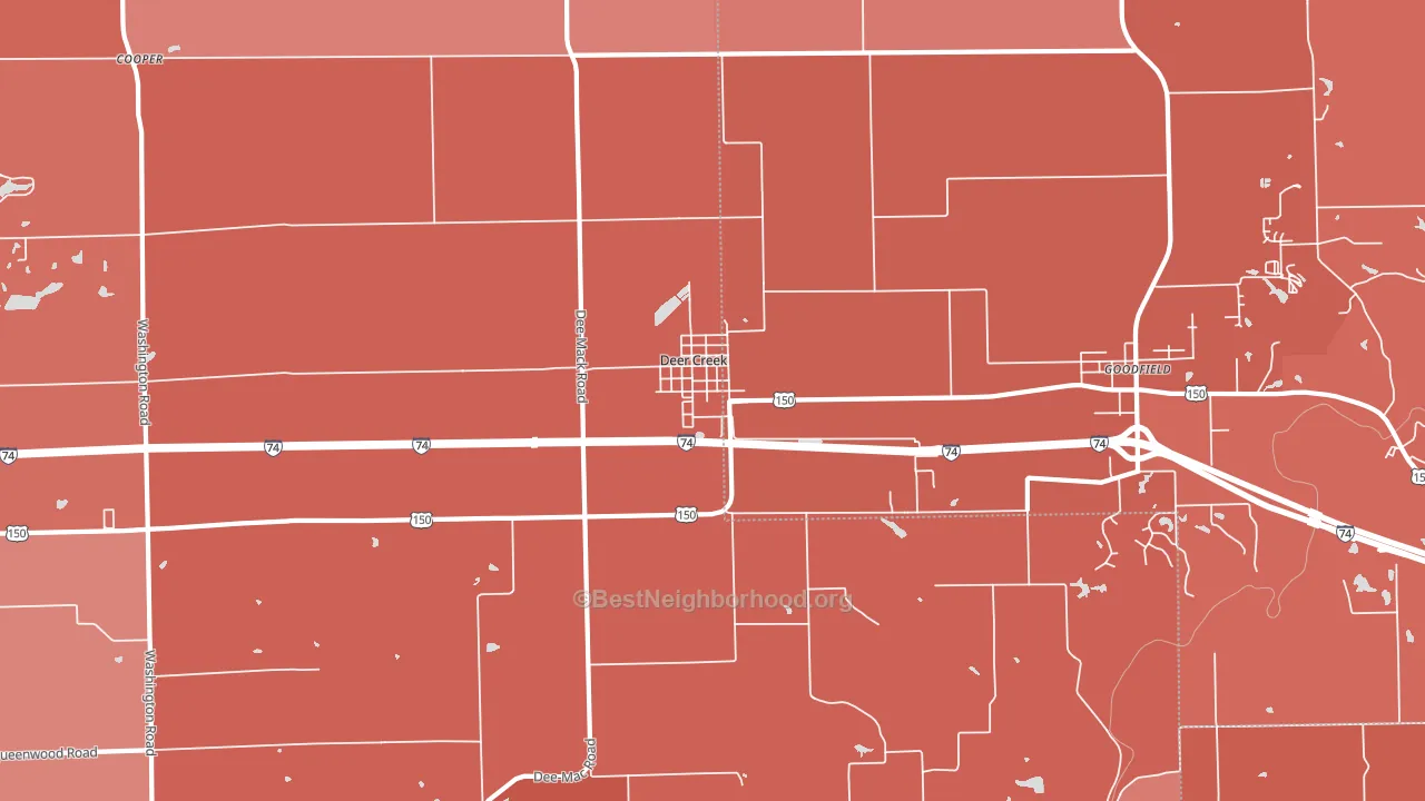 61733, IL block-group political-lean map