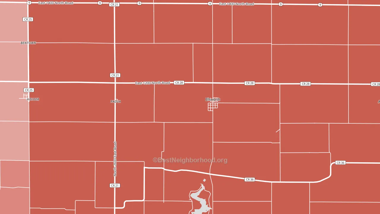 61737, IL block-group political-lean map