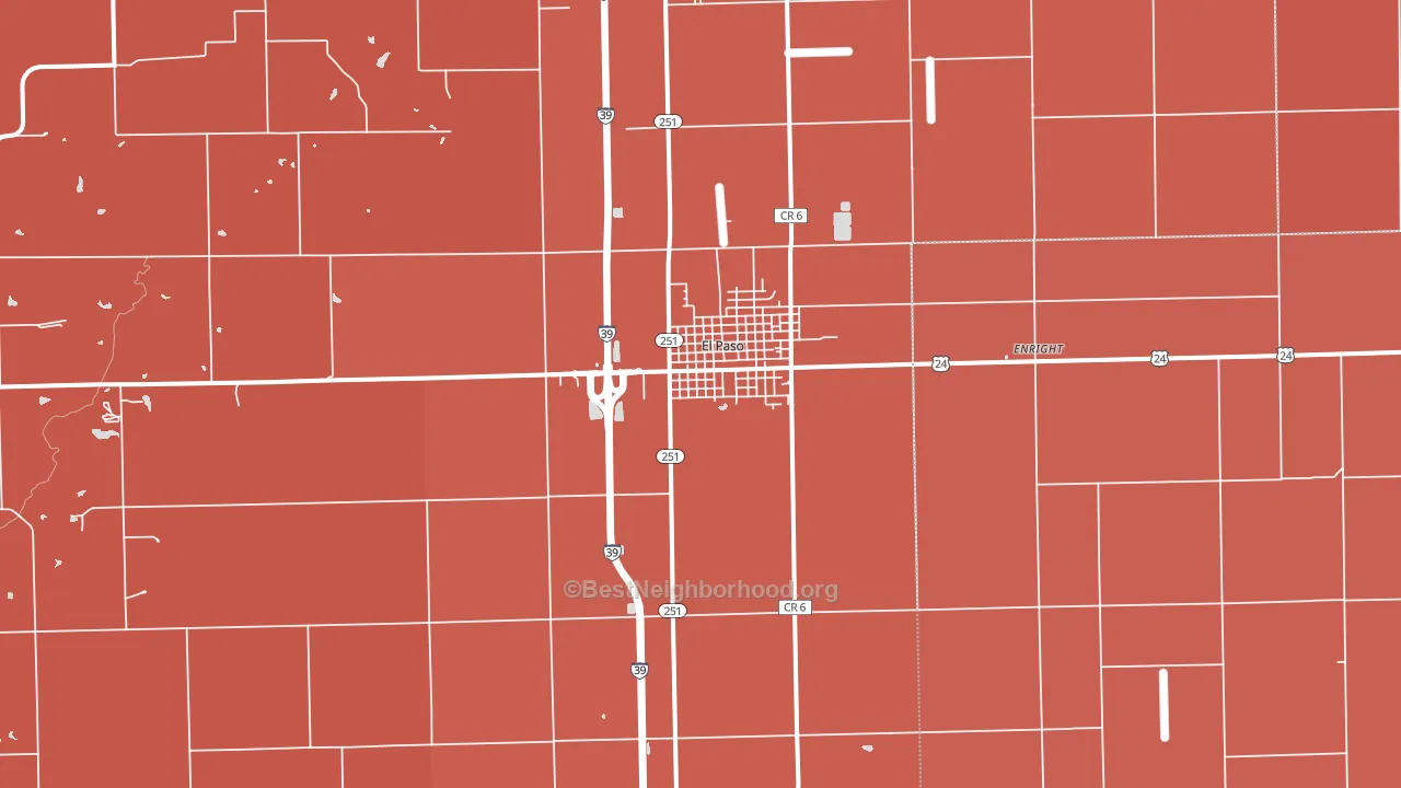 61738, IL block-group political-lean map