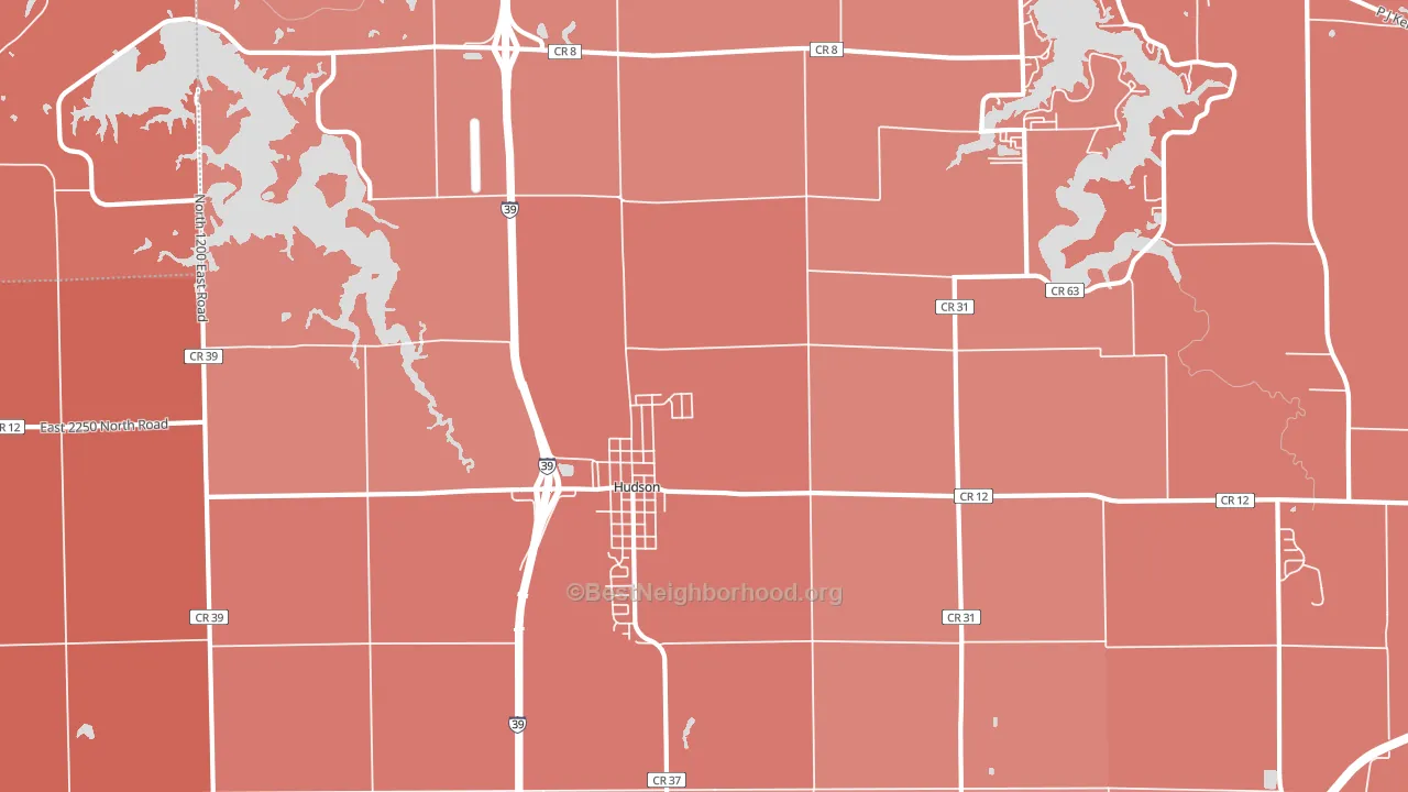 61748, IL block-group political-lean map