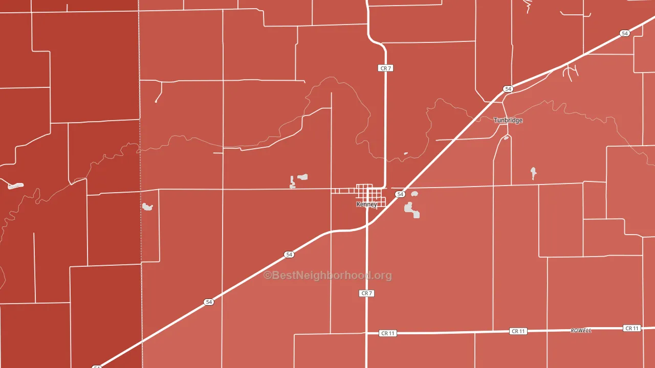 61749, IL block-group political-lean map
