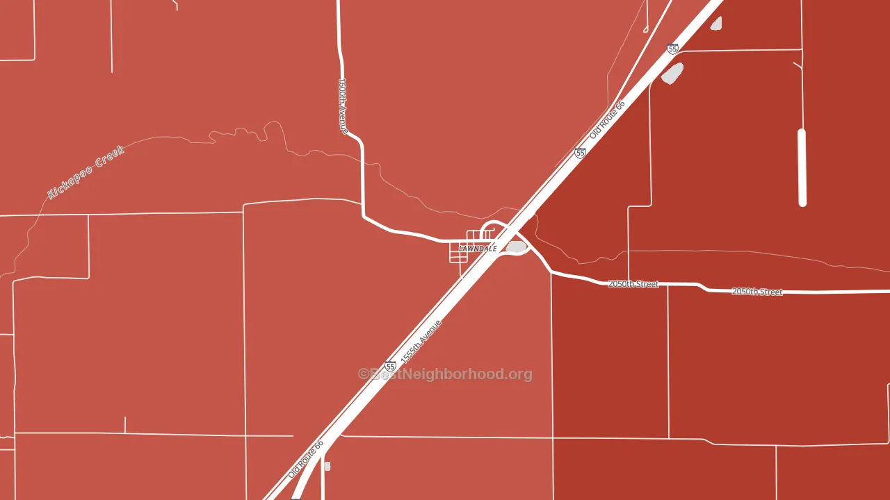 61751, IL block-group political-lean map