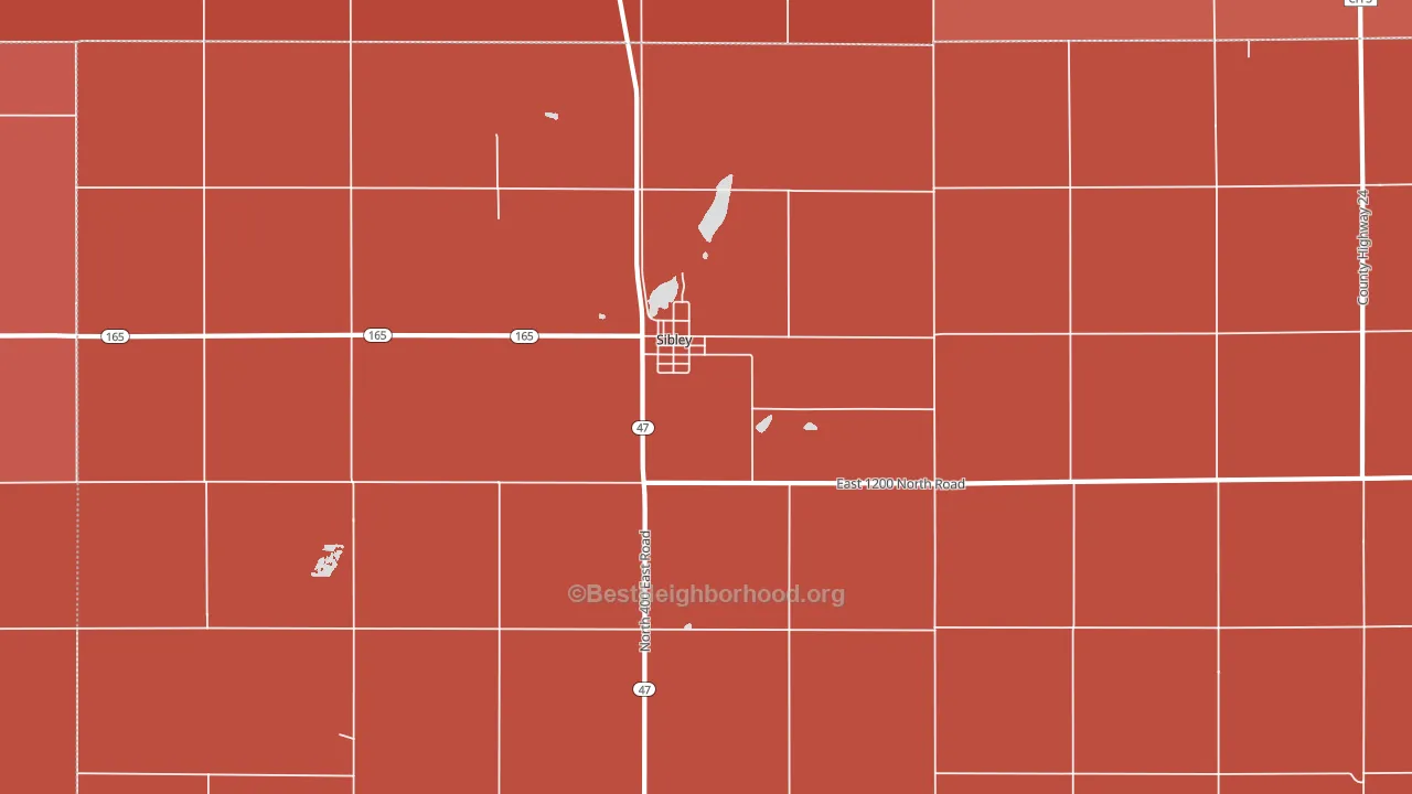 61773, IL block-group political-lean map