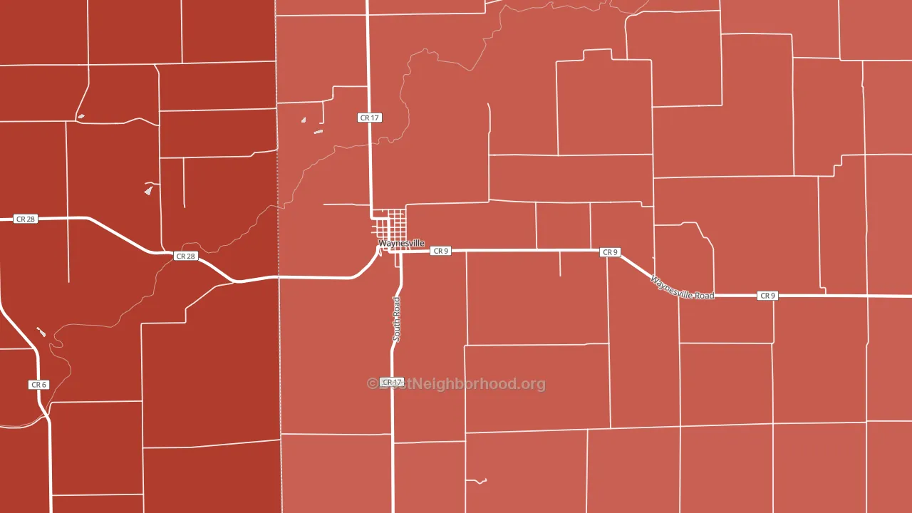 61778, IL block-group political-lean map