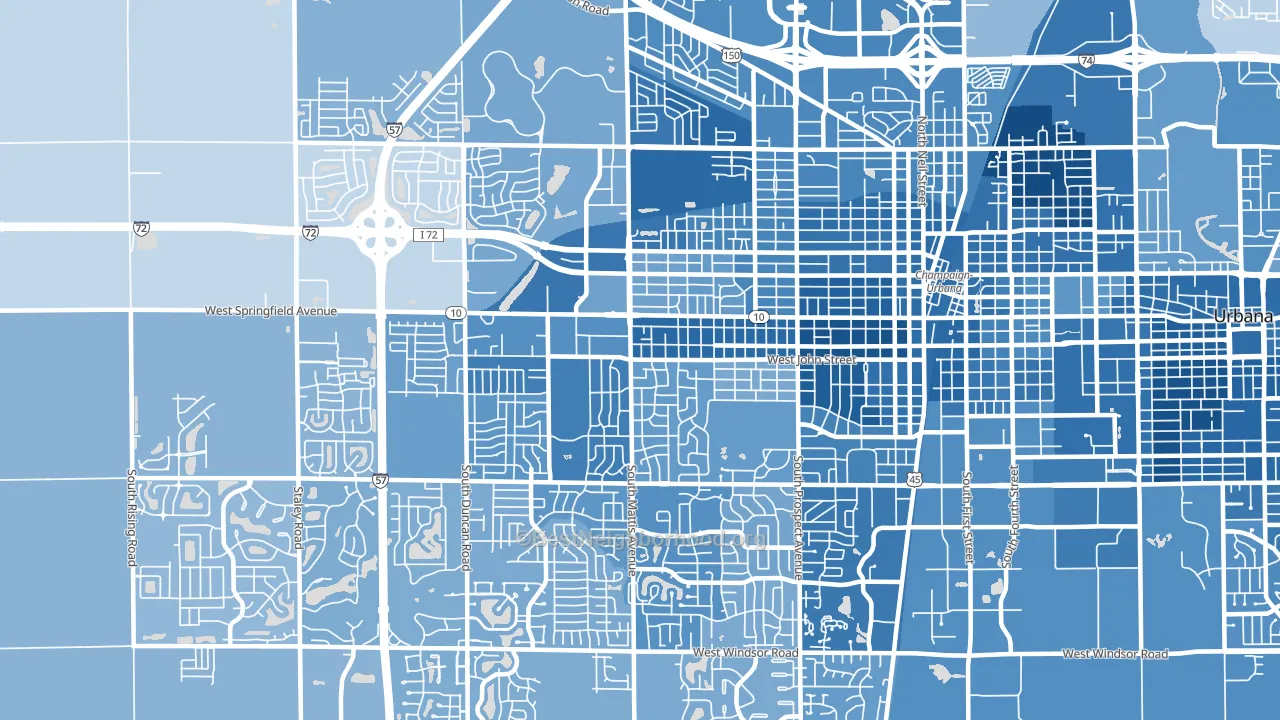 61821, IL block-group political-lean map