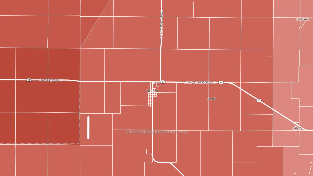 61839, IL block-group political-lean map