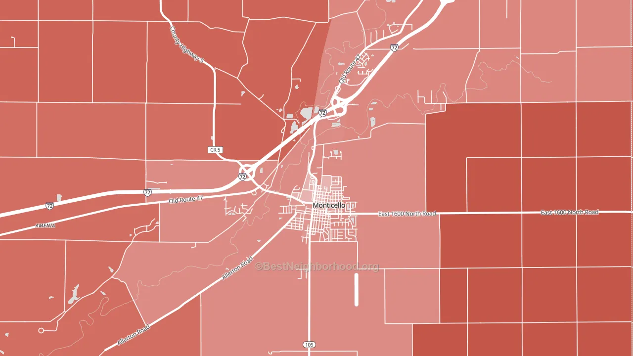 61856, IL block-group political-lean map