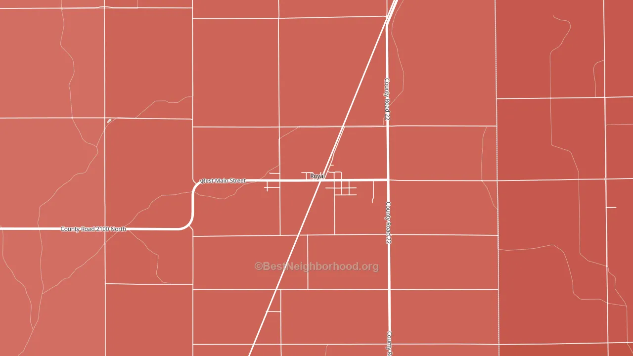 61871, IL block-group political-lean map