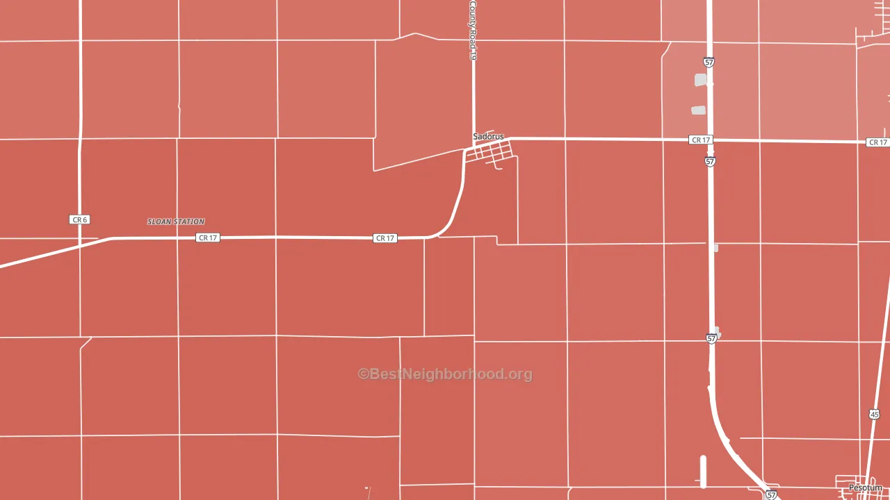61872, IL block-group political-lean map