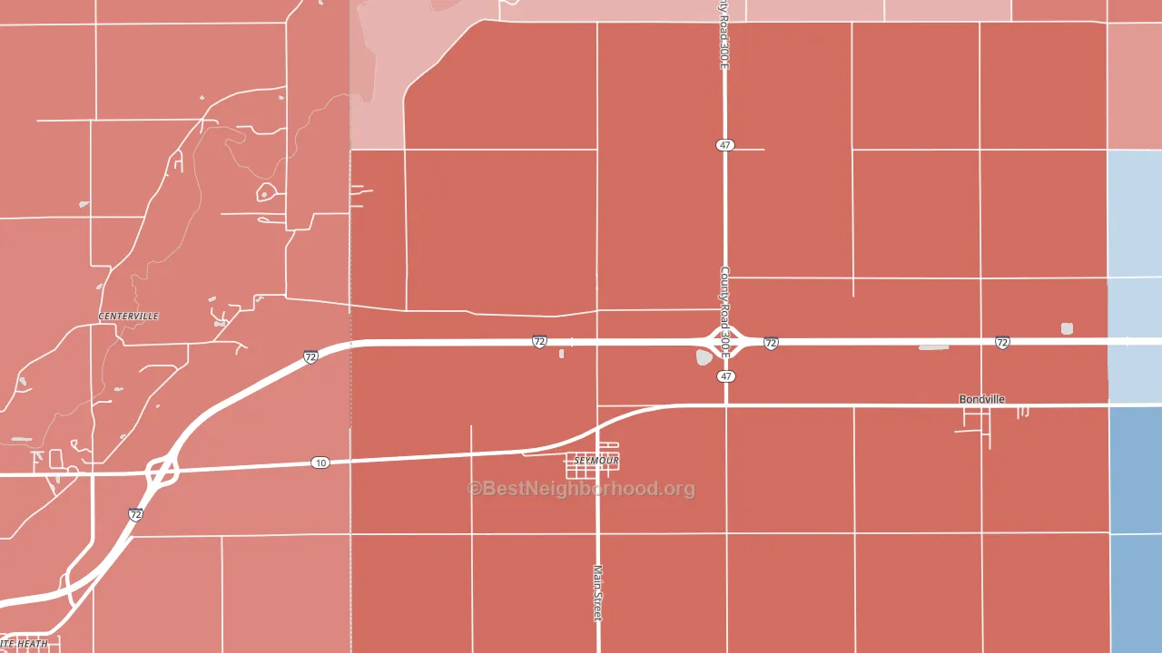 61875, IL block-group political-lean map