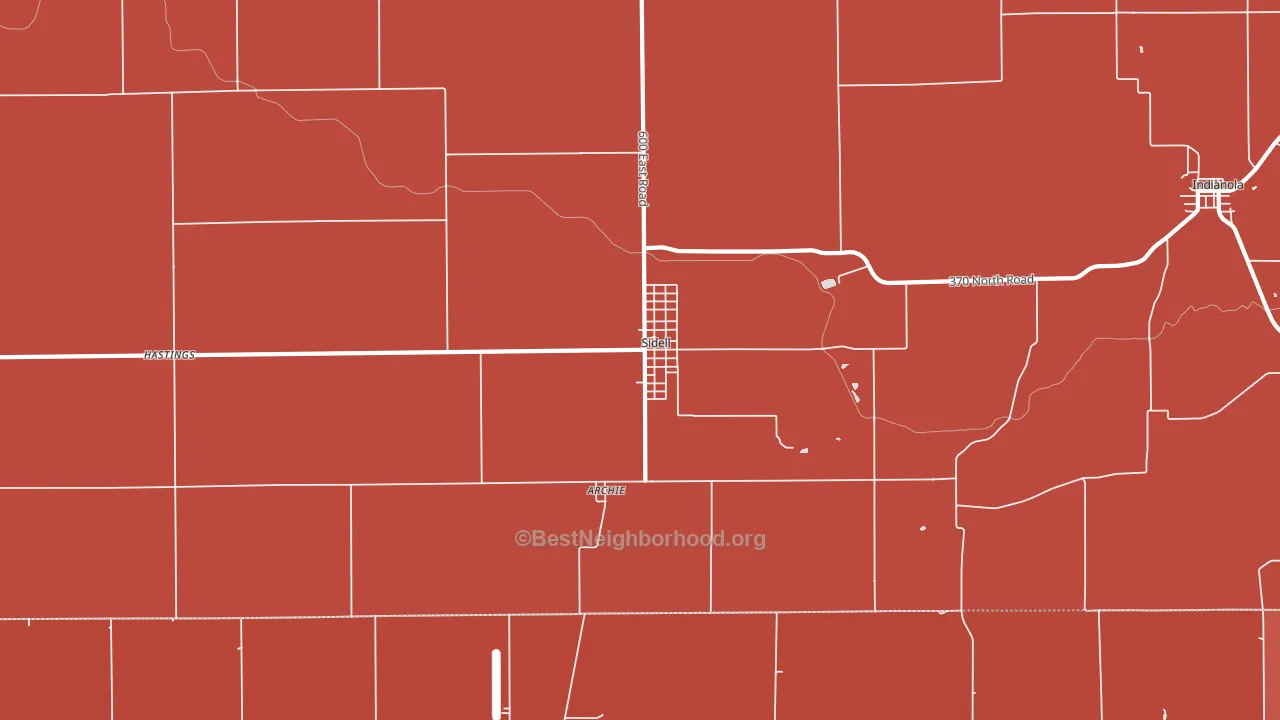 61876, IL block-group political-lean map