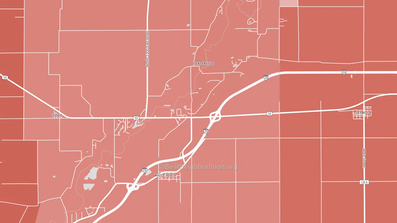 61884, IL block-group political-lean map