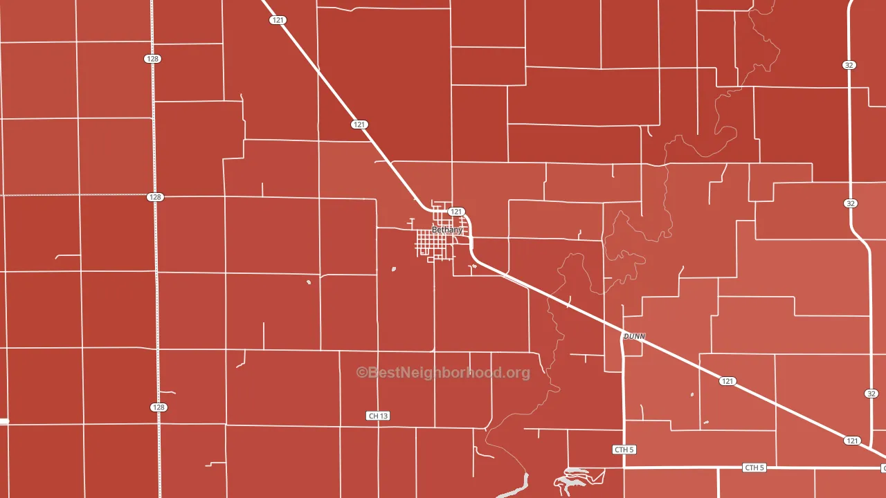 61914, IL block-group political-lean map