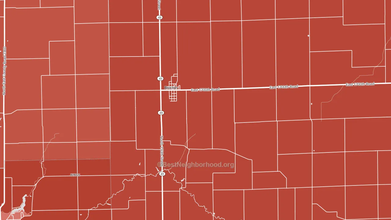 61917, IL block-group political-lean map