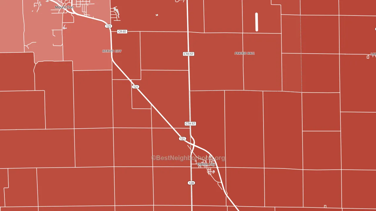 61925, IL block-group political-lean map