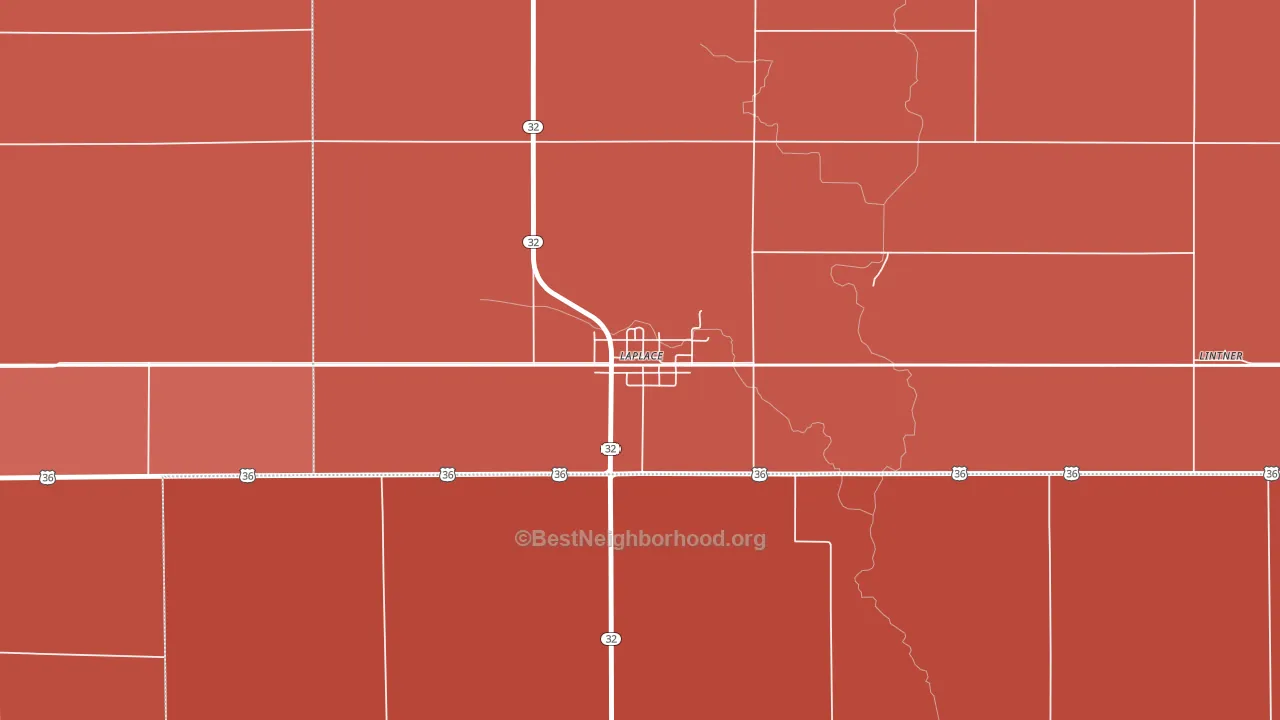 61936, IL block-group political-lean map