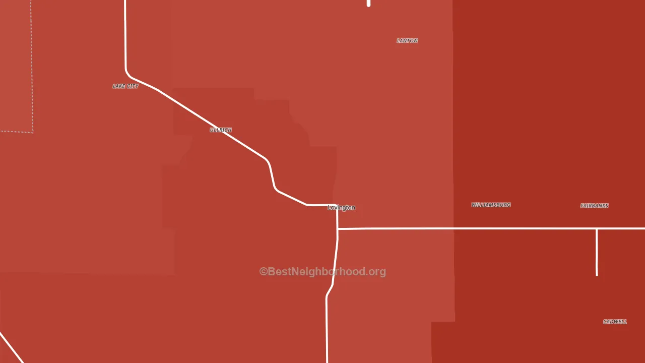 61937, IL block-group political-lean map