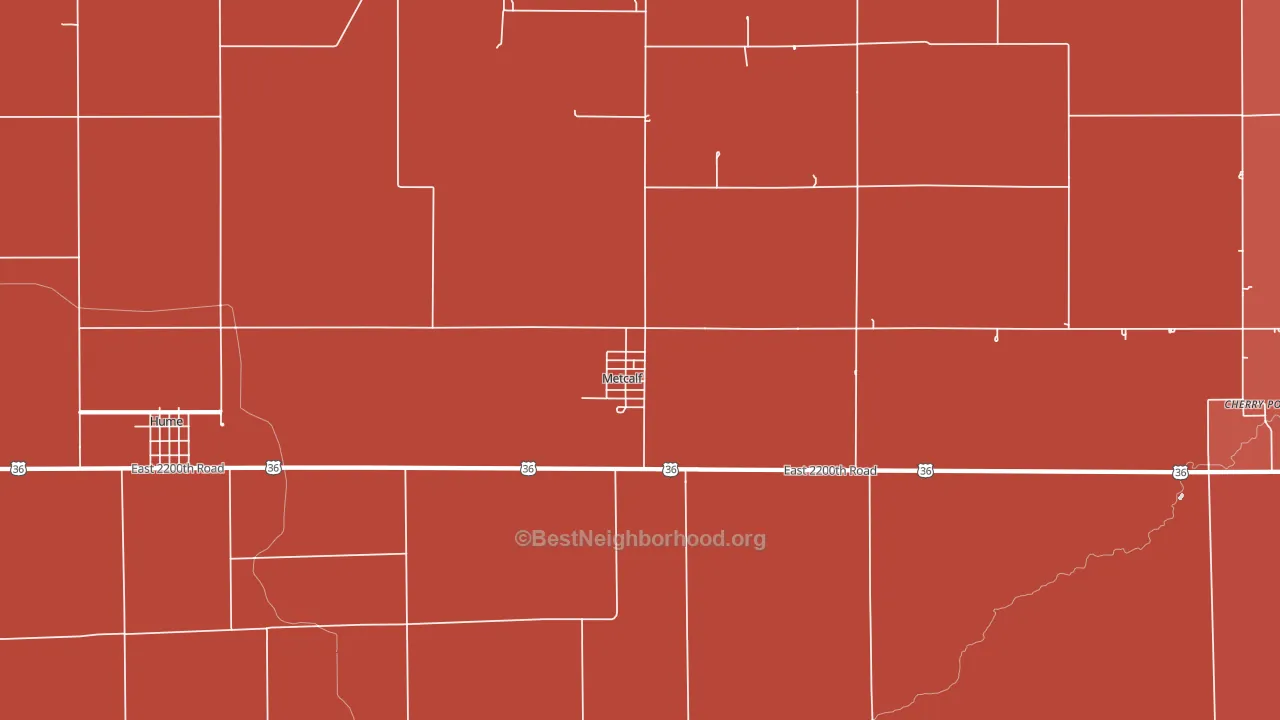 61940, IL block-group political-lean map