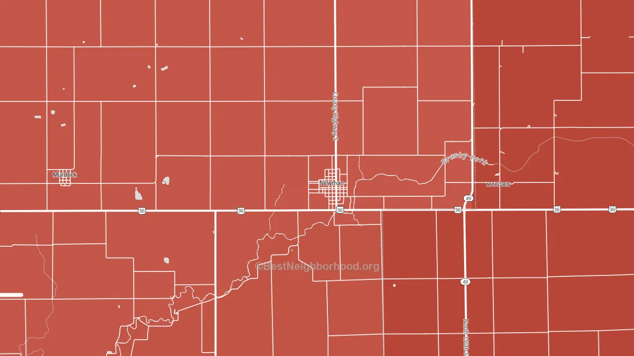 61942, IL block-group political-lean map