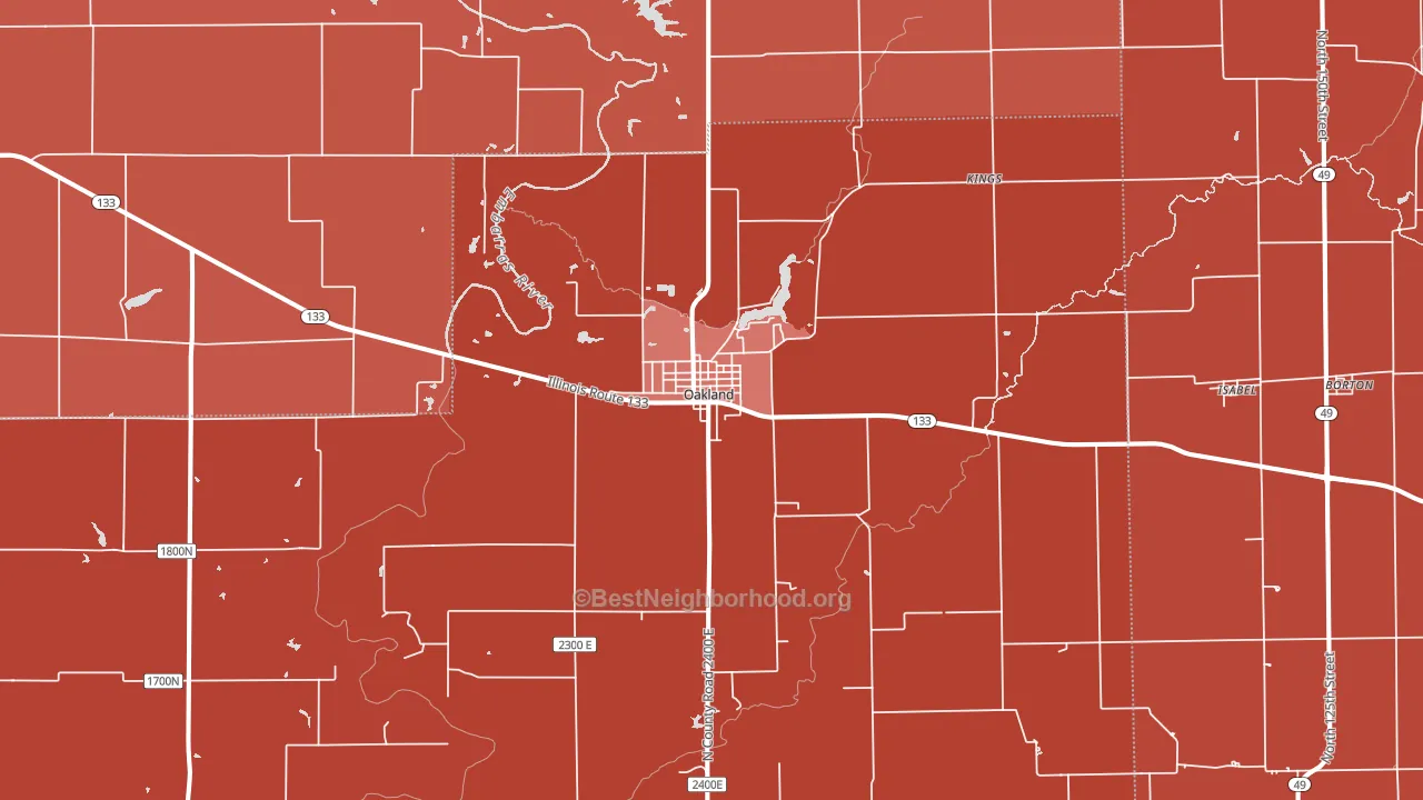 61943, IL block-group political-lean map