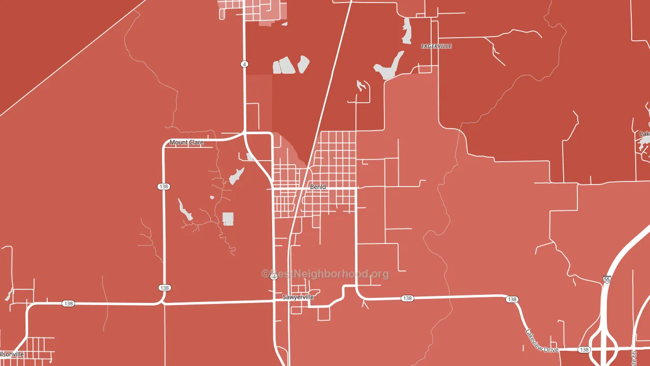 62009, IL block-group political-lean map