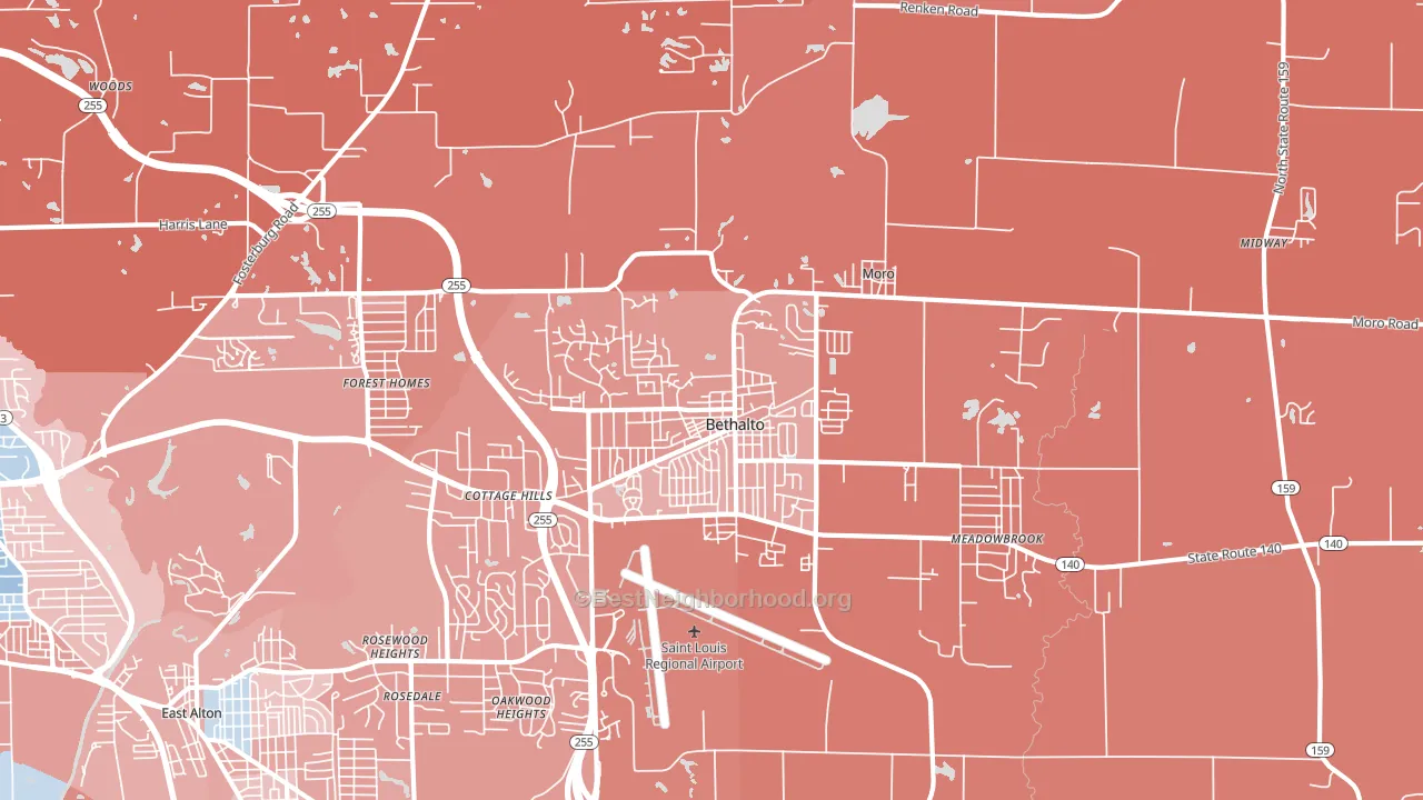 62010, IL block-group political-lean map