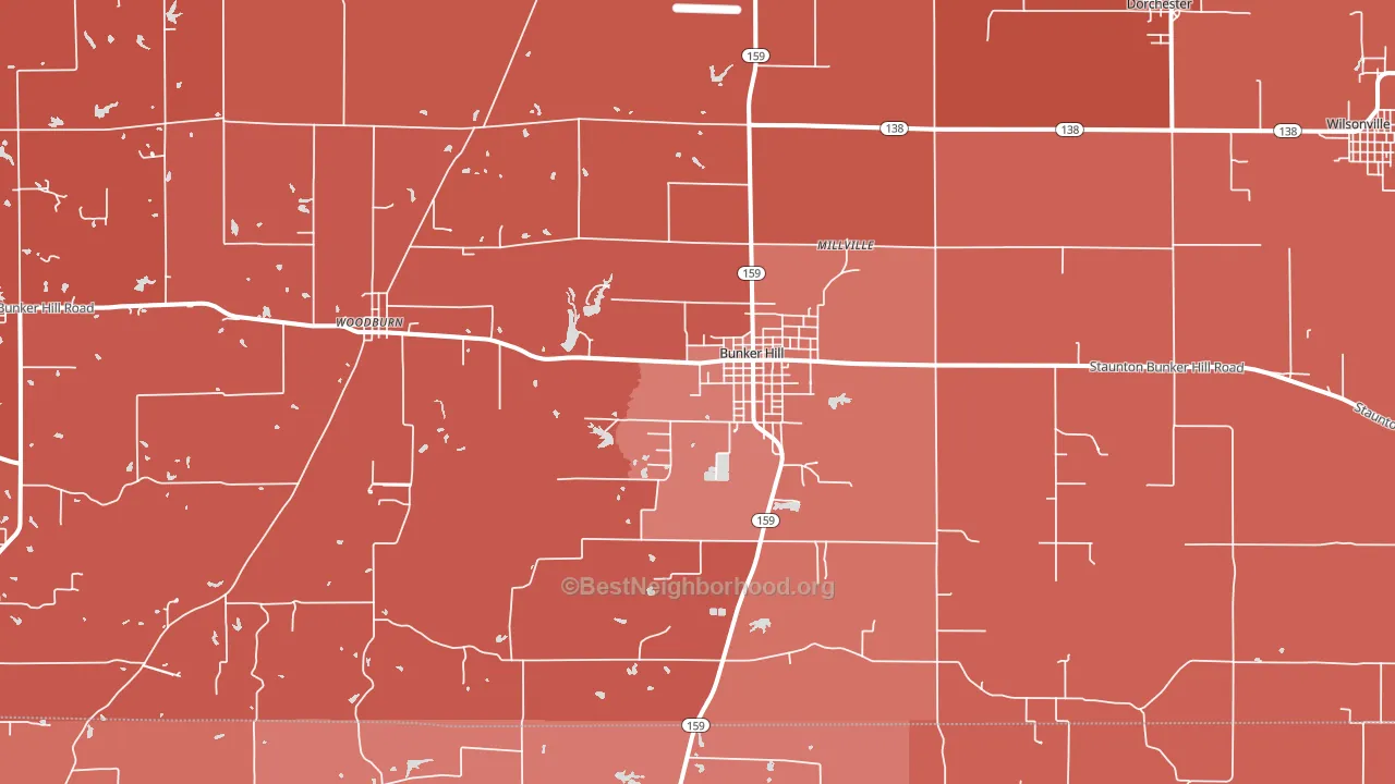 62014, IL block-group political-lean map