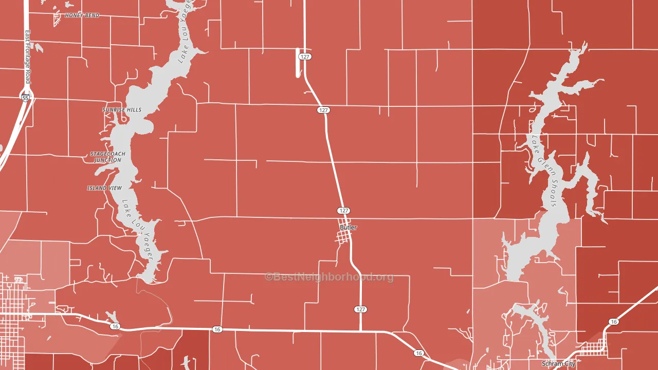 62015, IL block-group political-lean map