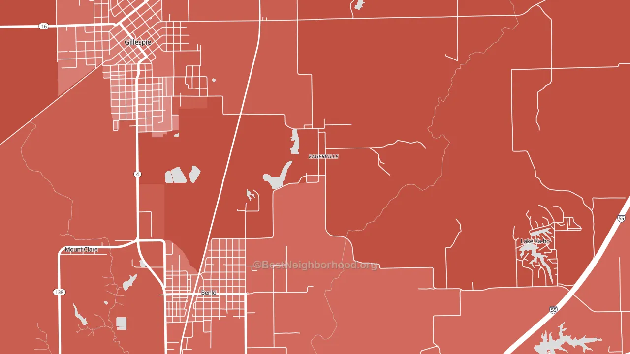 62023, IL block-group political-lean map