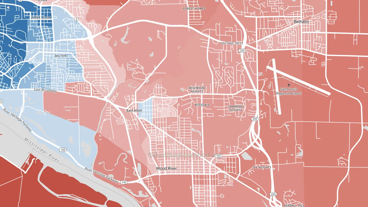 62024, IL block-group political-lean map