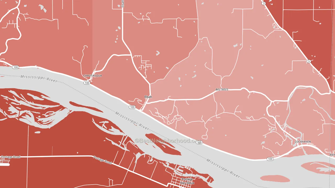 62028, IL block-group political-lean map