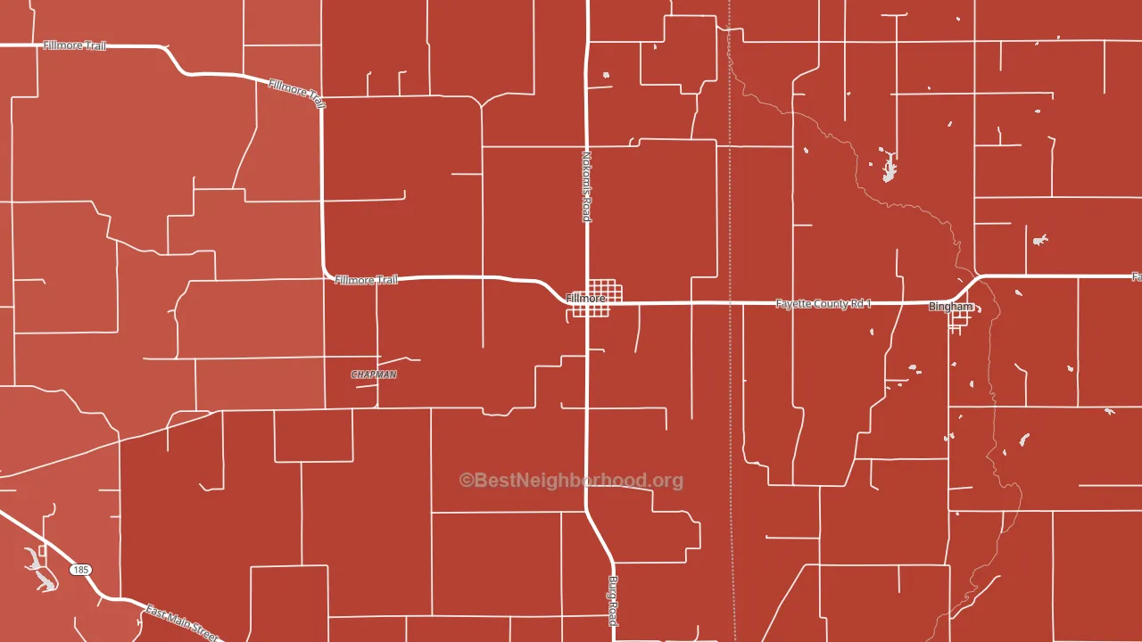 62032, IL block-group political-lean map
