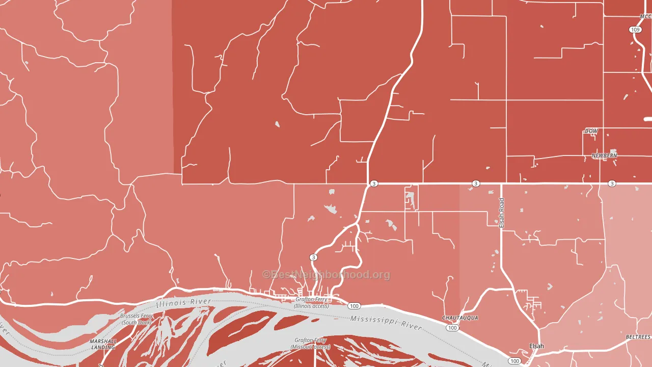 62037, IL block-group political-lean map