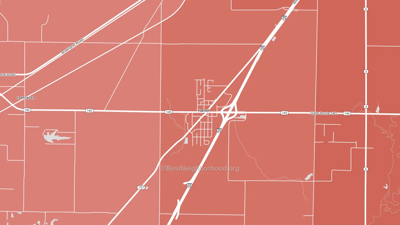 62046, IL block-group political-lean map