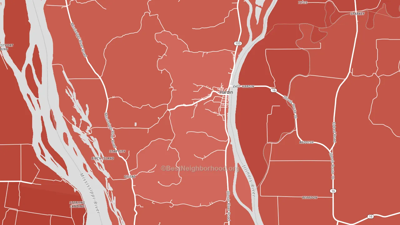 62047, IL block-group political-lean map