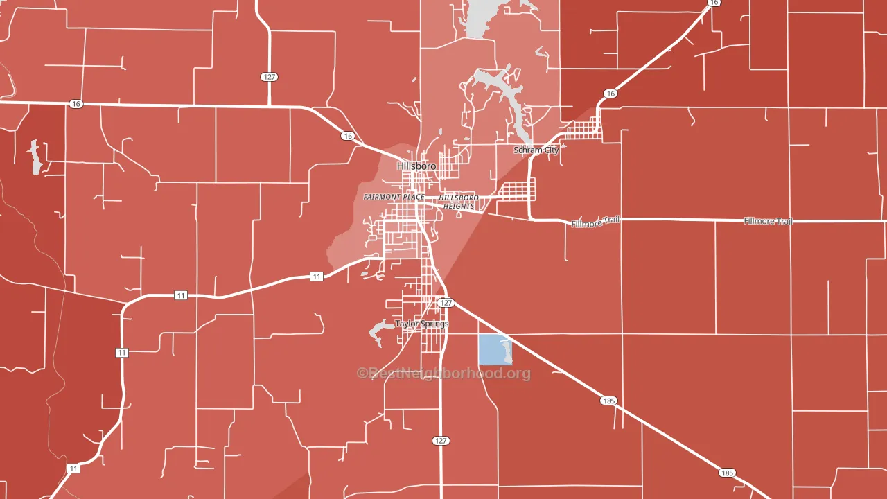 62049, IL block-group political-lean map
