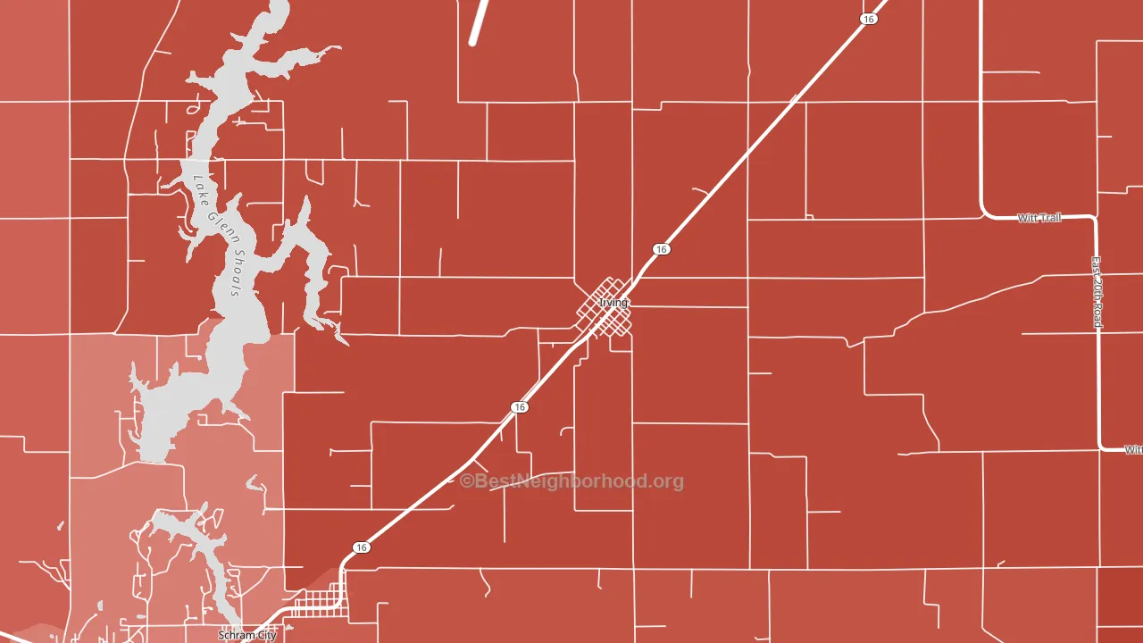 62051, IL block-group political-lean map
