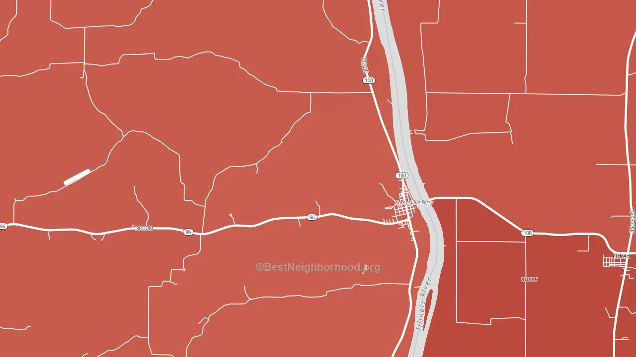 62053, IL block-group political-lean map