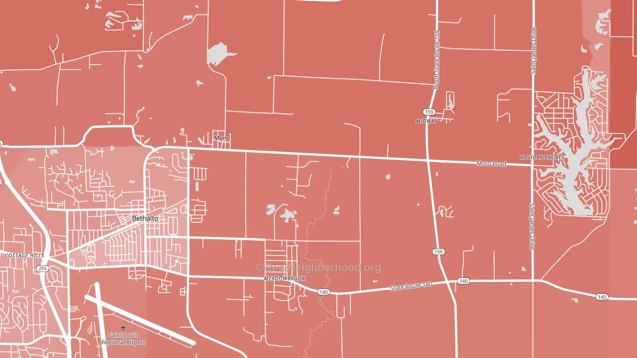 62067, IL block-group political-lean map
