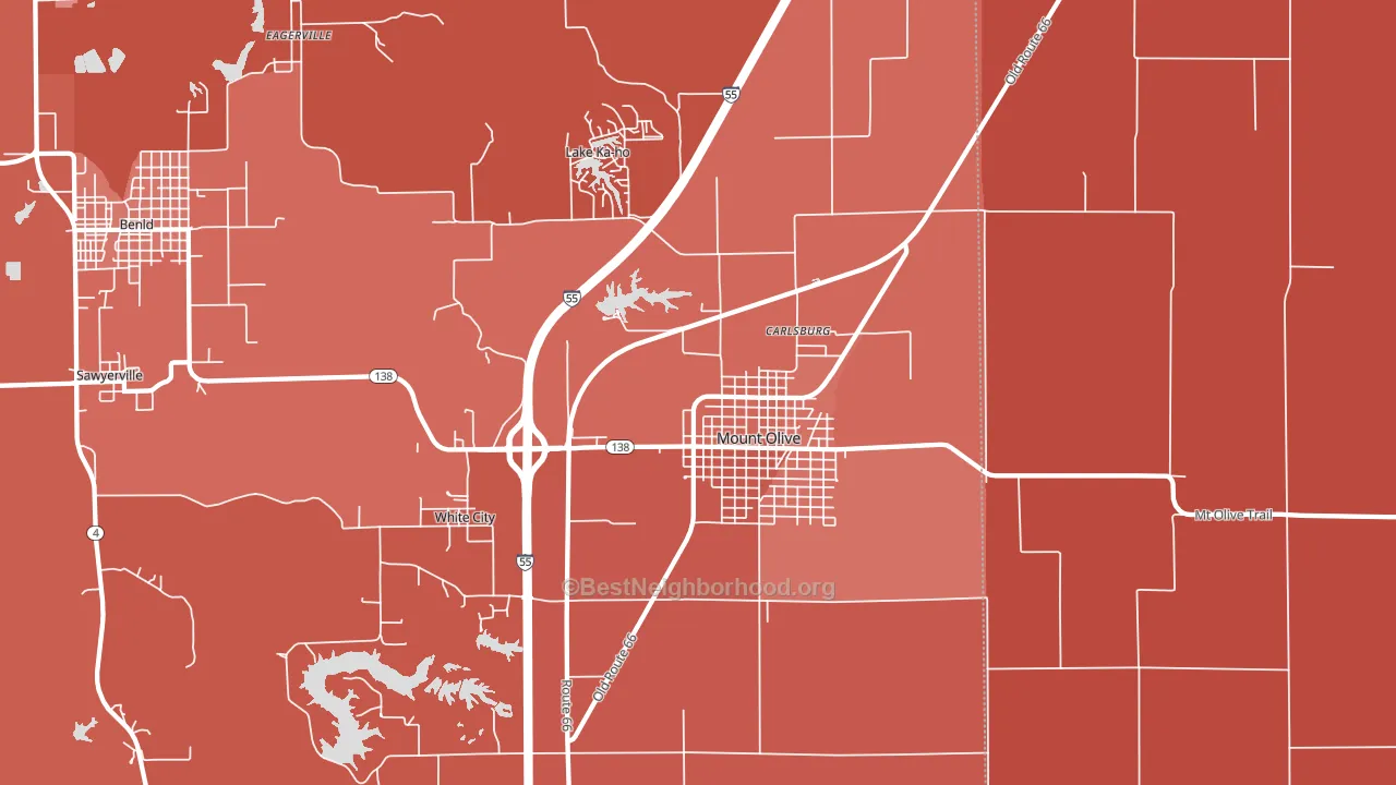 62069, IL block-group political-lean map