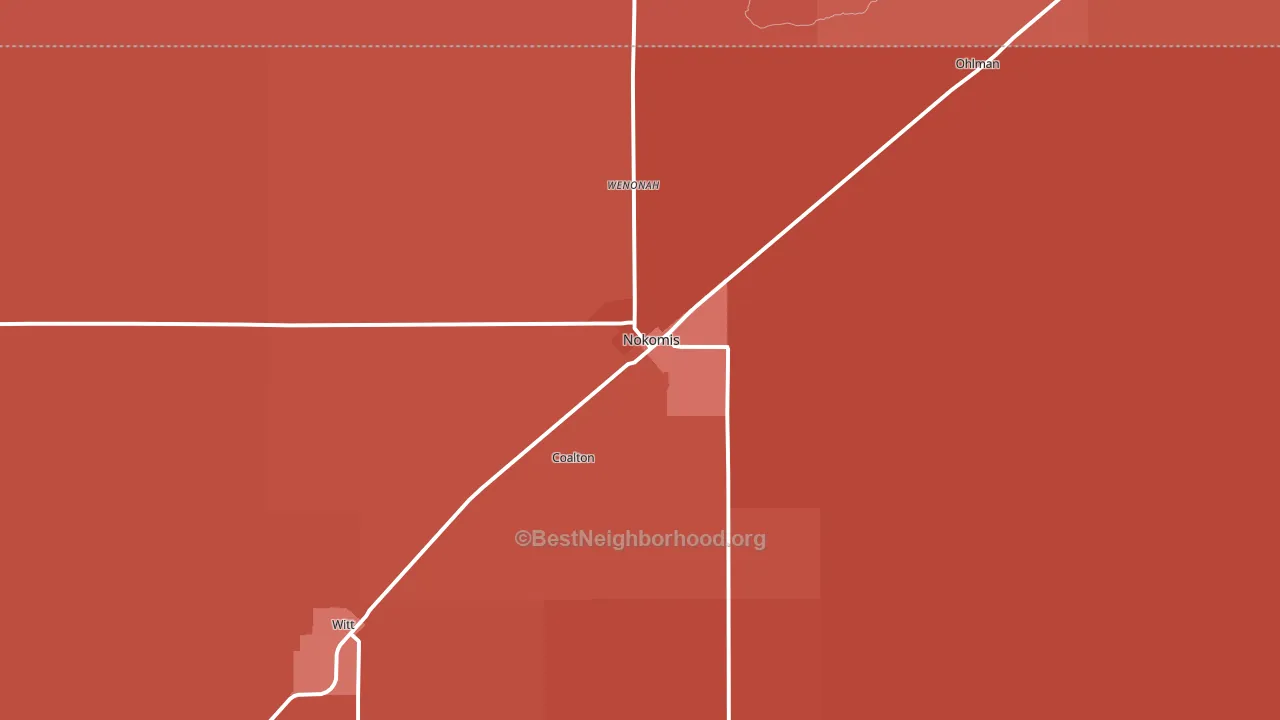 62075, IL block-group political-lean map