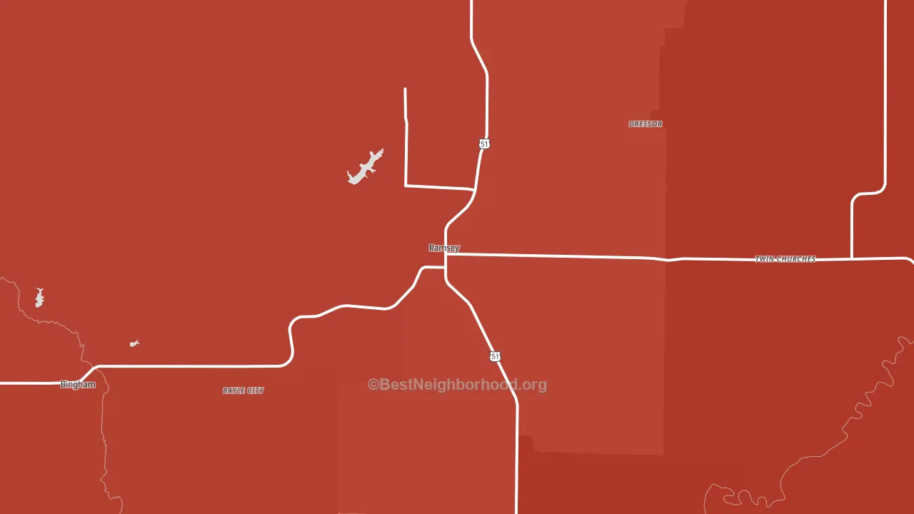 62080, IL block-group political-lean map