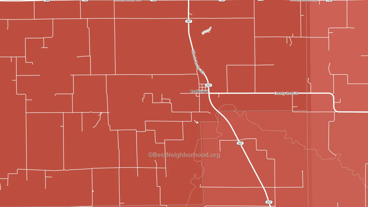 62081, IL block-group political-lean map